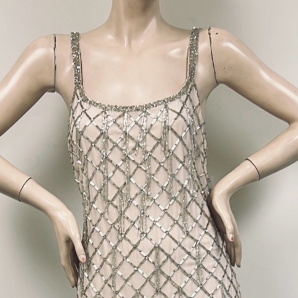 Aidan Mattox beaded with fringes sleeveless dress - Picture 7 of 11
